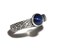 6mm Created Blue Star Sapphire Dragon Scale Band Antique Silver by Salish Sea Inspirations product 3